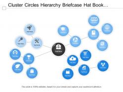 Cluster circles hierarchy briefcase hat book award speedometer