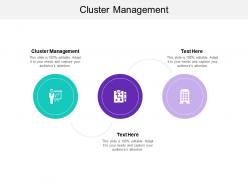 Cluster management ppt powerpoint presentation model format ideas cpb