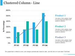 Clustered Column Line Ppt Examples Slides