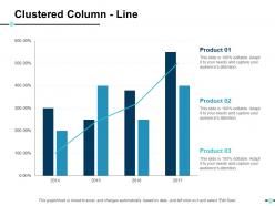 Clustered column line ppt show slide