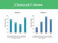 Clustered column ppt summary designs download