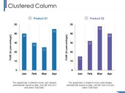 Clustered column ppt summary show