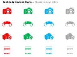 Cm camera binocular reel recording ppt icons graphics