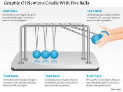Cm Graphic Of Newtons Cradle With Five Balls Powerpoint Template