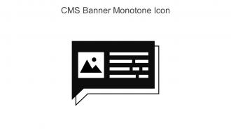 CMS Banner Monotone Icon In Powerpoint Pptx Png And Editable Eps Format