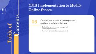 CMS Implementation To Modify Online Stores Powerpoint Presentation Slides