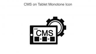 CMS On Tablet Monotone Icon In Powerpoint Pptx Png And Editable Eps Format