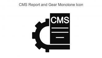 CMS Report And Gear Monotone Icon In Powerpoint Pptx Png And Editable Eps Format