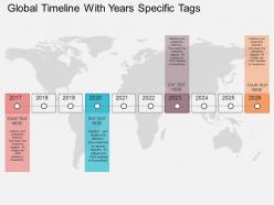 Cn global timeline with year specific tags flat powerpoint design