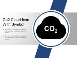 Co2 cloud icon with symbol