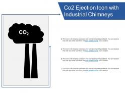 Co2 ejection icon with industrial chimneys