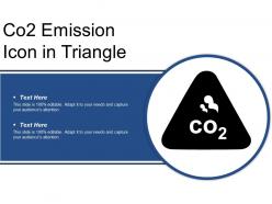 Co2 emission icon in triangle