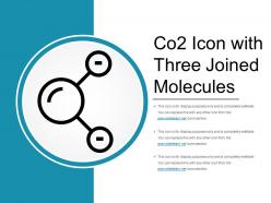 Co2 icon with three joined molecules