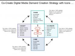 Co Create Digital Media Demand Creation Strategy With Icons And Arrows