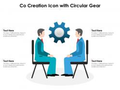 Co creation icon with circular gear