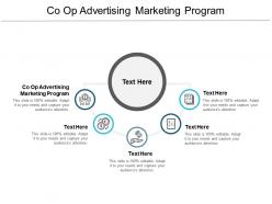 Co op advertising marketing program ppt powerpoint presentation ideas templates cpb
