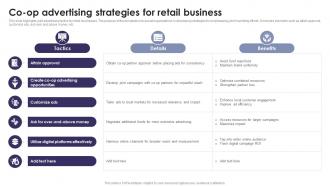 Co Op Advertising Strategies For Retail Business