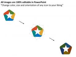 Co pentagon design star and icons flat powerpoint design