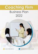 Coaching Firm Business Plan Pdf Word Document