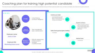 Coaching Plan For Training High Potential Succession Planning To Prepare Employees For Leadership Roles