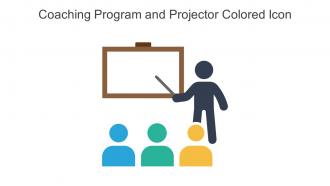 Coaching Program And Projector Colored Icon In Powerpoint Pptx Png And Editable Eps Format