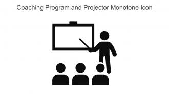 Coaching Program And Projector Monotone Icon In Powerpoint Pptx Png And Editable Eps Format