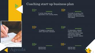 Coaching Start Up Business Plan Powerpoint Presentation Slides