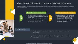 Coaching Start Up Major Restraints Hampering Growth In The Coaching Industry BP SS