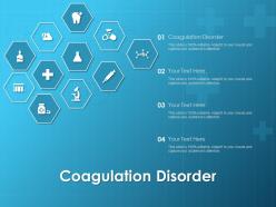 Coagulation disorder ppt powerpoint presentation show demonstration