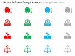 Coal energy plant prodution solar energy ppt icons graphics