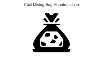 Coal Mining Bag Monotone Icon In Powerpoint Pptx Png And Editable Eps Format