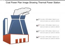 Coal power plan image showing thermal power station