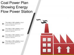 Coal Power Plan Showing Energy Flow Power Station