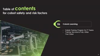 Cobot Safety And Risk Factors Powerpoint Presentation Slides Engaging Designed