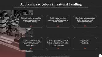 Cobot Tasks It Application Of Cobots In Material Handling Ppt Show Example Introduction