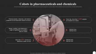 Cobot Tasks It Cobots In Pharmaceuticals And Chemicals Ppt Professional Example Introduction
