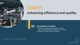 Cobots Enhancing Efficiency And Quality Powerpoint Presentation Slides Engaging Professional