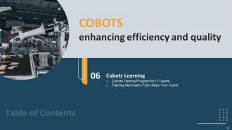 Cobots Enhancing Efficiency And Quality Powerpoint Presentation Slides Impressive Colorful