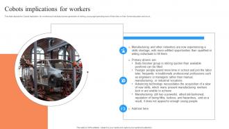 Cobots Implications For Workers Perfect Synergy Between Humans And Robots