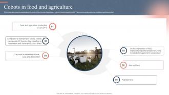 Cobots In Food And Agriculture Ppt Powerpoint Presentation Show Gridlines Ppt Slides Pictures