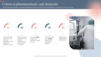 Cobots In Pharmaceuticals And Chemicals Ppt Powerpoint Presentation Pictures Example