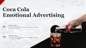Coca Cola Emotional Advertising Ppt Powerpoint Presentation Infographics Inspiration