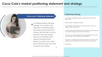 Coca Colas Market Positioning Statement And Strategy Positioning Strategies To Enhance