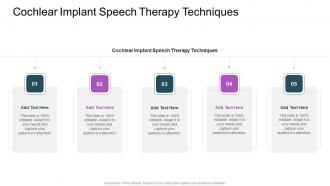 Cochlear Implant Speech Therapy Techniques In Powerpoint And Google Slides Cpb