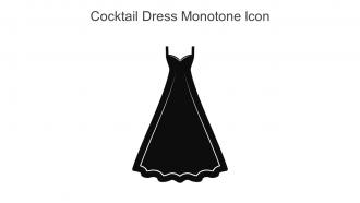 Cocktail Dress Monotone Icon In Powerpoint Pptx Png And Editable Eps Format
