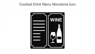 Cocktail Drink Menu Monotone Icon In Powerpoint Pptx Png And Editable Eps Format
