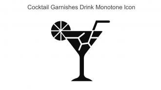Cocktail Garnishes Drink Monotone Icon In Powerpoint Pptx Png And Editable Eps Format