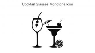 Cocktail Glasses Monotone Icon In Powerpoint Pptx Png And Editable Eps Format