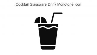 Cocktail Glassware Drink Monotone Icon In Powerpoint Pptx Png And Editable Eps Format