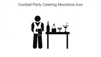 Cocktail Party Catering Monotone Icon In Powerpoint Pptx Png And Editable Eps Format